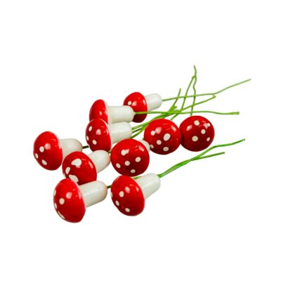 Muchomorki na druciku 10 sztuk