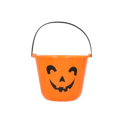 Wiaderko Halloween pomarańczowe