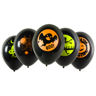 Balony z neonowym nadrukiem 5 szt.