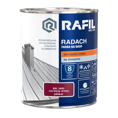 Farba na dach Radach czerwony winny 0,75 l
