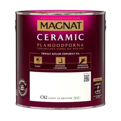 Farba ceramiczna MAGNAT Ceramic jasny alabaster C82 2,5 l