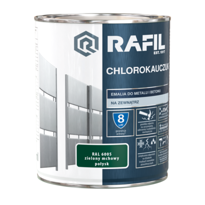 Emalia Chlorokauczukowa zielony mchowy 0,75 l RAFIL