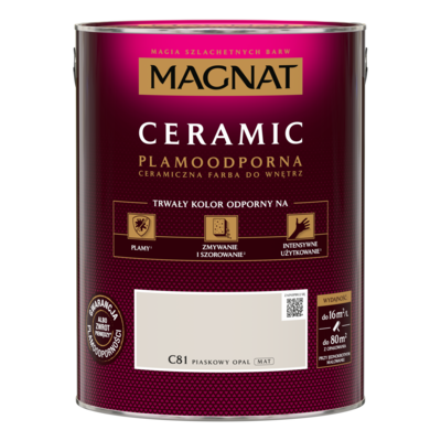 Farba ceramiczna MAGNAT Ceramic piaskowy opal C81 5 l