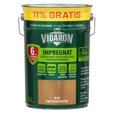 Impregnat Powłokotwórczy Ochronno-Dekoracyjny dąb winchester V18 5 l VIDARON