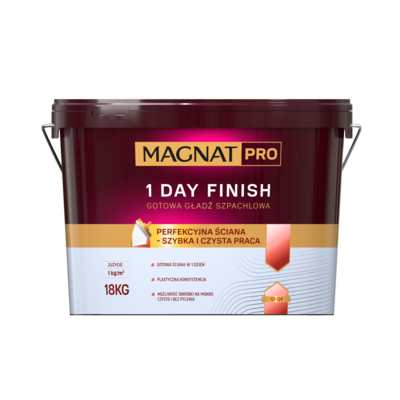 Gładź szpachlowa 1Day Finish 18 kg Magnat Pro