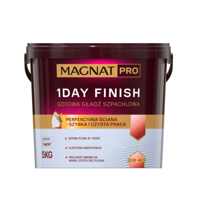 Gładź szpachlowa 1Day Finish 5 kg Magnat Pro