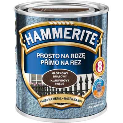 Farba Prosto Na Rdzę Brązowy Młotkowy 0,25 l Hammerite