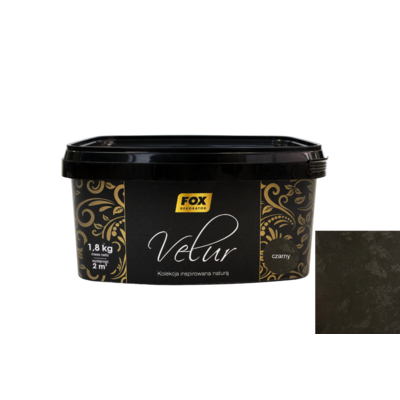 Tynk dekoracyjny VELUR 002 Czarny 1,8 kg