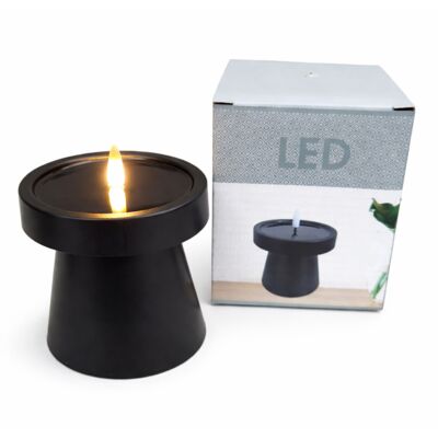 Lampka LED 10 x 9 cm czarna