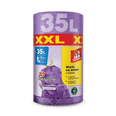 Worki 3D lawenda XXL 35 l 32 sztuki