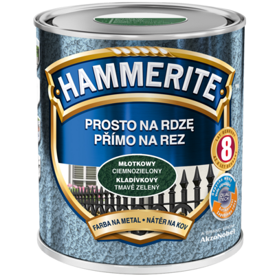 Farba Prosto Na Rdzę Ciemnozielony Młotkowy 2,5 l Hammerite