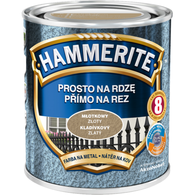 Farba Prosto Na Rdzę Złoty Młotkowy 2,5 l Hammerite