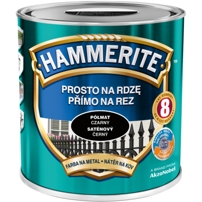 Farba Prosto Na Rdzę Czarny Półmat 2,5 l Hammerite