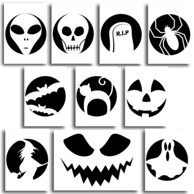 Szablony do dyni halloweenowej 10 szt.