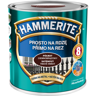 Farba Prosto Na Rdzę Ciemnobrązowy Półmat 2,5 l Hammerite