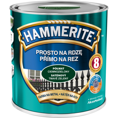 Farba Prosto Na Rdzę Ciemnozielony Półmat 2,5 l Hammerite