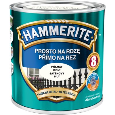 Farba Prosto Na Rdzę Biały Półmat 2,5 l Hammerite