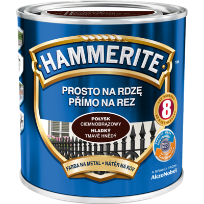 Farba Prosto Na Rdzę Ciemnobrązowy Połysk 0,25 l Hammerite
