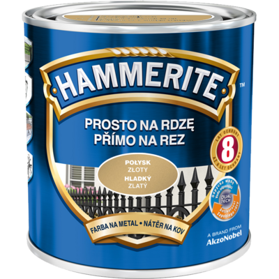 Farba Prosto Na Rdzę Złoty Połysk 0,25 l Hammerite