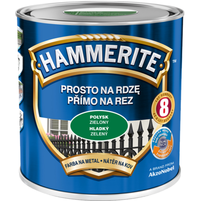 Farba Prosto Na Rdzę Zielony Połysk 2,5 l Hammerite