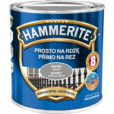 Farba Prosto Na Rdzę Szary Połysk 2,5 l Hammerite