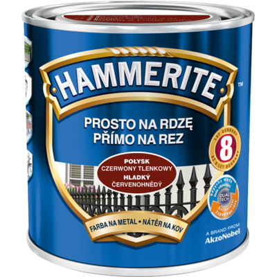 Farba Prosto Na Rdzę Czerwony Tlenkowy Połysk 2,5 l Hammerite