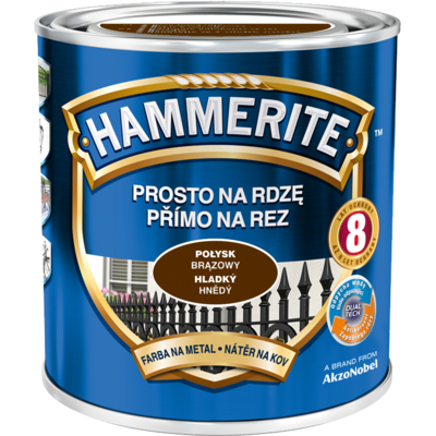 Farba Prosto Na Rdzę Brązowy Połysk 2,5 l Hammerite