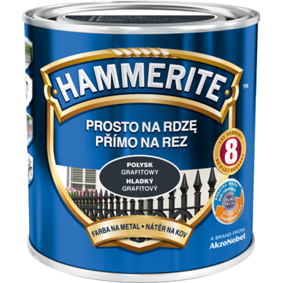 Farba Prosto Na Rdzę Grafitowy Połysk 0,25 l Hammerite