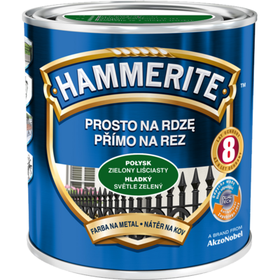 Farba Prosto Na Rdzę Zielony liściasty Połysk 2,5 l Hammerite