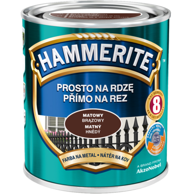 Farba Prosto Na Rdzę Brązowy Matowy 2,5 l Hammerite