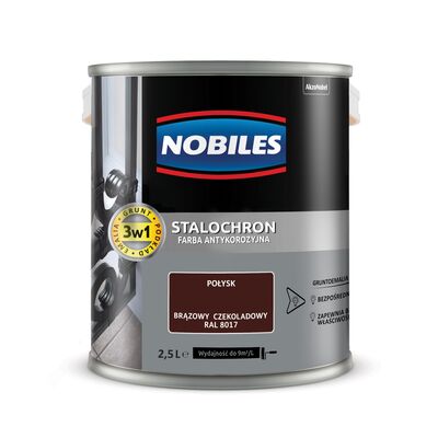 Farba Nobiles Stalochron Brąz Czekoladowy RAL 8017 2,5 l