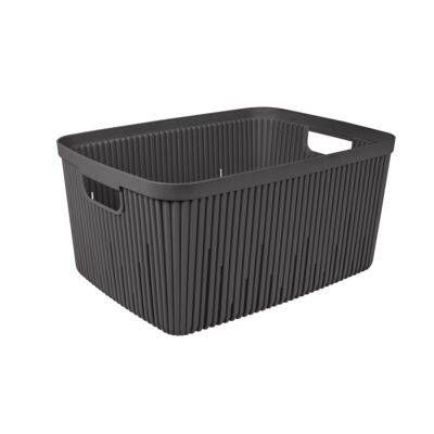 Pojemnik ryflowany 18 l czarny