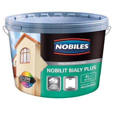 Farba fasadowa Nobilit Plus Biały 9 l Nobiles