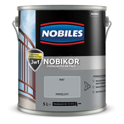 Farba gruntująca Nobikor Popielaty 5 l Nobiles