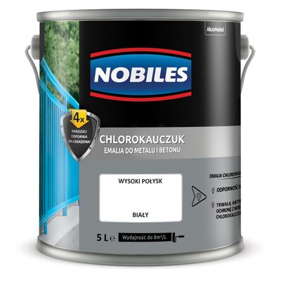 Farba chlorokauczukowa Chlorokauczuk Biały 5 l Nobiles