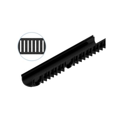 Kanał H90 1 m Easyline czarny ruszt tworzywo sztuczne 8 mm A15 ACO