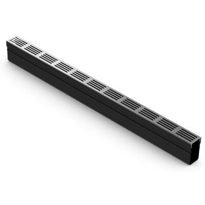 Kanał SLIMLINE 1 m PVC ruszt aluminiowy anodowany na srebrny 5 mm A15 ACO