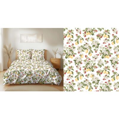 Pościel z bawełny ZOE cytryny 200x220/80x70 cm PATION HOME