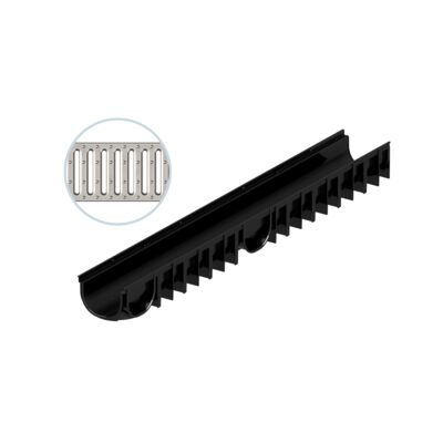 Kanał H90 1 m Easyline czarny ruszt ze stali ocynkowanej 5 mm A15 ACO