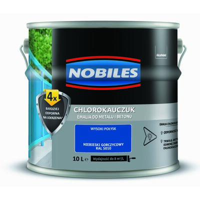 Farba chlorokauczukowa Chlorokauczuk RAL 5010 10 l Nobiles