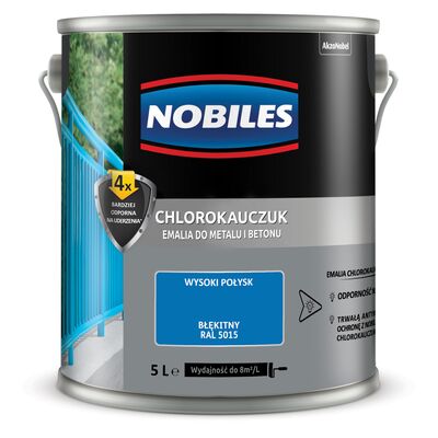 Farba chlorokauczukowa Chlorokauczuk RAL 5015 5 l Nobiles