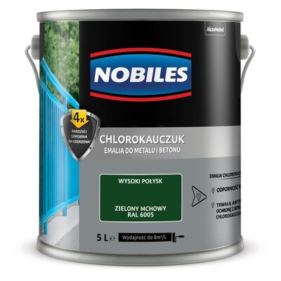 Farba chlorokauczukowa Chlorokauczuk RAL 6005 5 l Nobiles