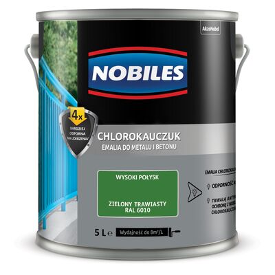 Farba chlorokauczukowa Chlorokauczuk RAL 6010 5 l Nobiles