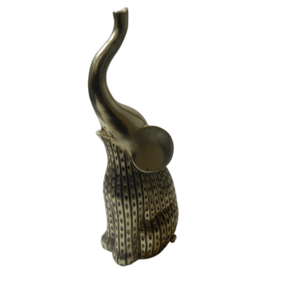 Figura ozdobna słoń z trąbą do góry 21 cm złoty