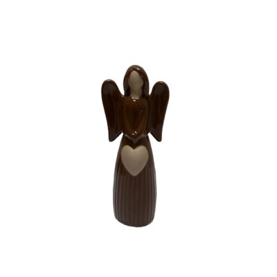 Figura ceramiczna anioł 18,6 cm czerwony
