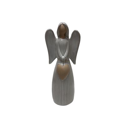 Figura ceramiczna anioł 27,2 cm biały