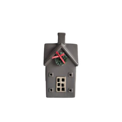 Ceramiczny domek 17,1 cm szary