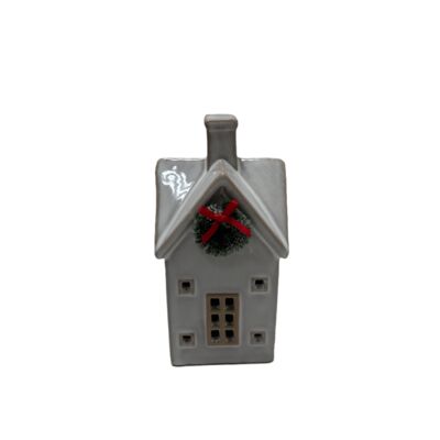 Ceramiczny domek 15,6 cm biały