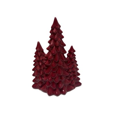 Figura ceramiczna choinki 24,7 cm czerwony