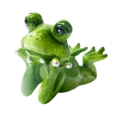 Figura z poliresinu żaba 7,5 cm zielony